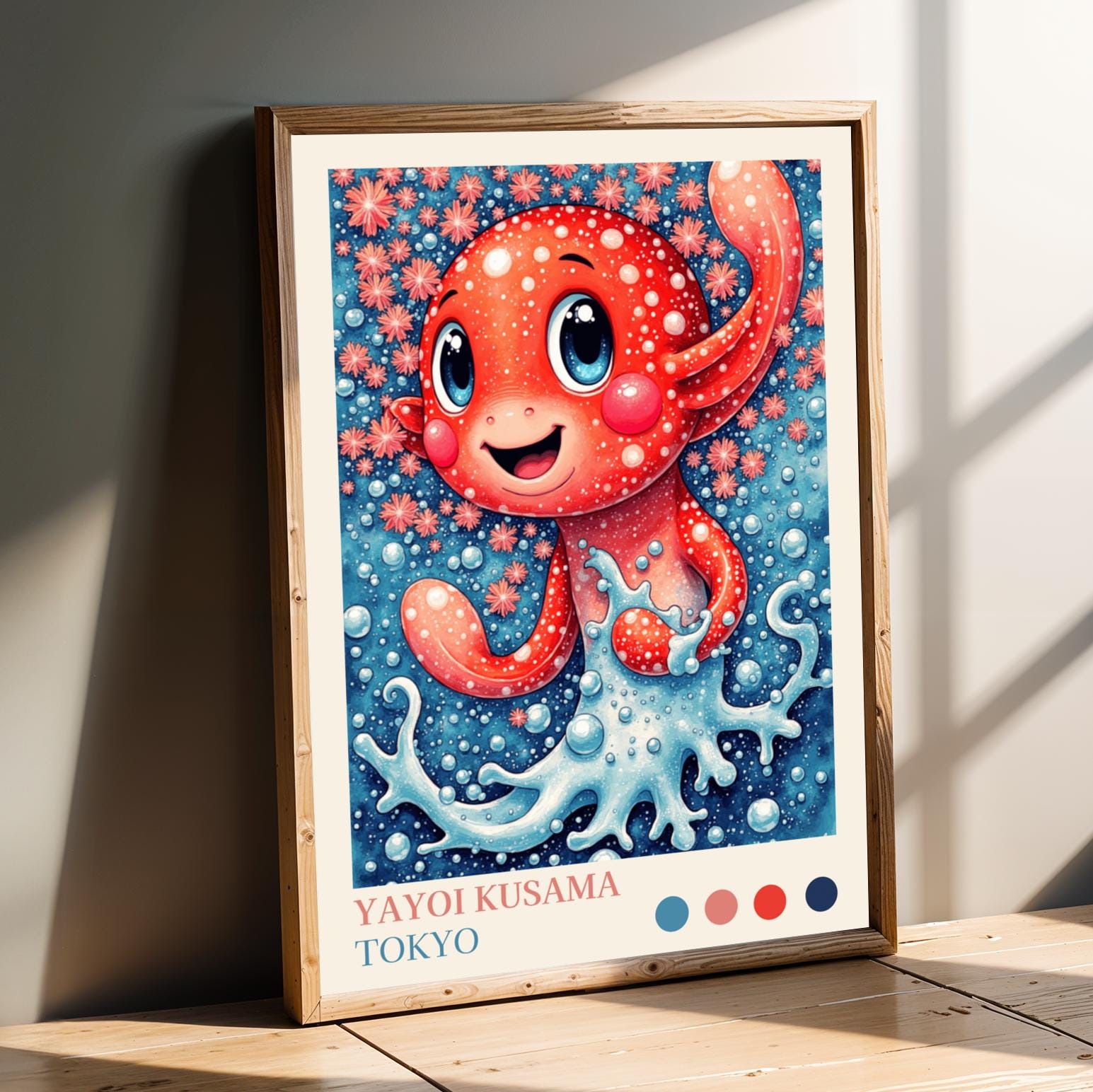 Yayoi Kusama Inspired Octopus Print, Polka Dot Nursery Art - Etsy