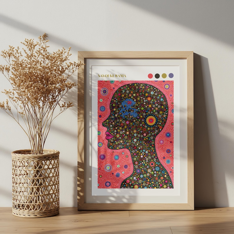 Yayoi Kusama Inspired Art Poster, Colorful Polka Dot Decor, Fashion ...
