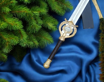 Customised Hand Made Dawnbreaker SKYRIM Replica Sword. Anime Stainless Steel Fantasy costume Sword With Leather Cover