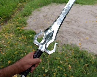 Réplica personalizada de la Espada de la Justicia de He-Man, accesorio de regalo de acero inoxidable para disfraz de esqueleto.