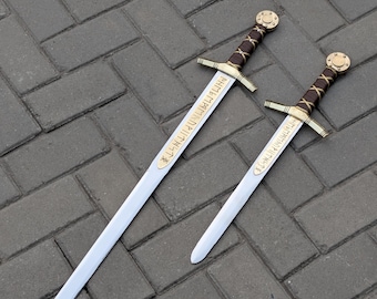Merlin Excalibur Viking Rune Sword Handmade Medieval Fantasy Replica | Merlin's Blade Display Sword