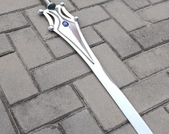 Réplica personalizable de la espada de poder de She-Ra, esqueleto de acero al carbono y regalo de gema.