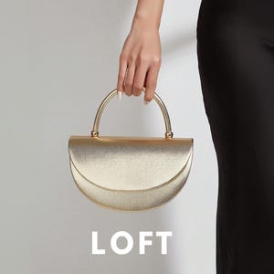Gold Semi-Circle Evening Bag with Top Handle & Chain Strap – Elegant Metallic Clutch for Weddings, Parties, and Special Occasions