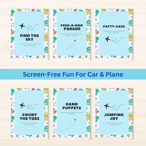 Travel Game for Toddler Flash Cards Airplane Screen-free Summer ...