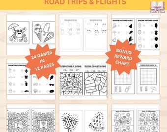 Minipack de actividades de verano: Juegos para viajes por carretera sin pantallas, kit de entretenimiento para viajar (descarga en PDF)