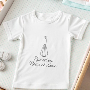 Digital Raised on Roux and Love Graphic, Whisk SVG Cut File, Kitchen Decor PNG, Chef Decal Vector, Cricut Silhouette, Transparent PNG