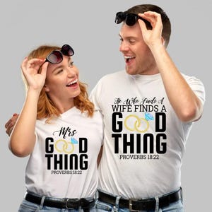 He Who Finds A Wife Finds A Good Thing svg, Wifey found svg, Couple shirt svg, Husband and wife svg, Sublimation Design, Cricut, Silhouette