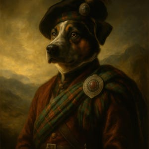 Dipinto personalizzato per cani / Ritratto di animali domestici reali / Ritratto di animali domestici personalizzato da foto / Dipinto di animali domestici reali / Ritratto di un Lord scozzese