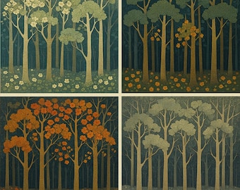 Arte murale Forest Seasons