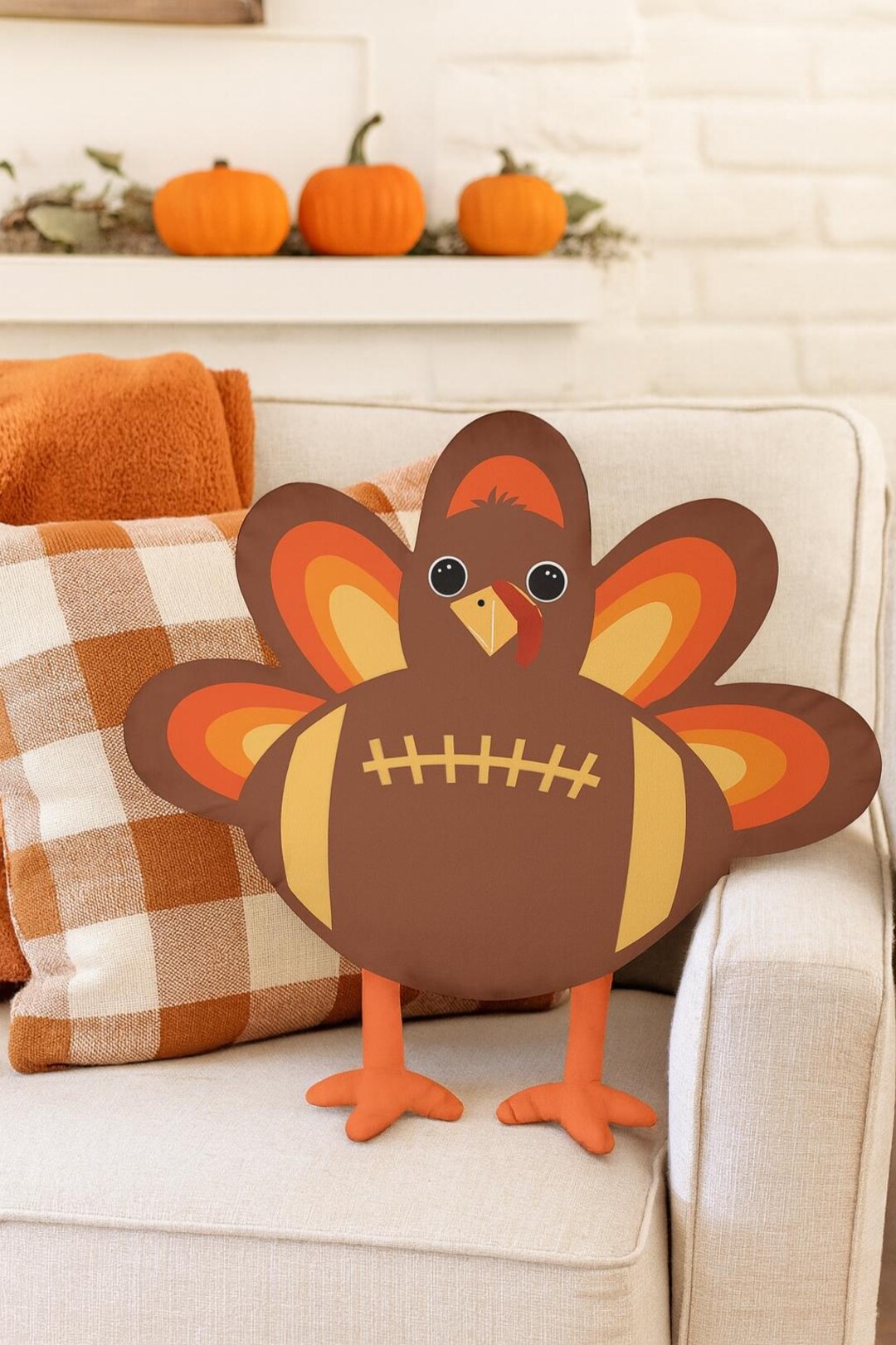 Thanksgiving Turkey Shaped Pillow, Funny Thanksgiving Throw Pillow ...