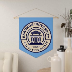 Hardnox University Gag Wall Pennant, Graduation Gift, Funny office gift, Trendy Cute Wall Art, High School grad gift, Funny Home Decorations