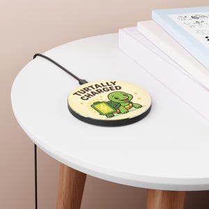 Whimsical Turtle Wireless Charger - Turtally Charged, Fast Charging Station, Cute Tech Gift, Turtle Lover Gift, Eco-Friendly Charger