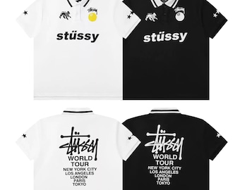 Polo Stussy 8 Ball - World Tour - Nero