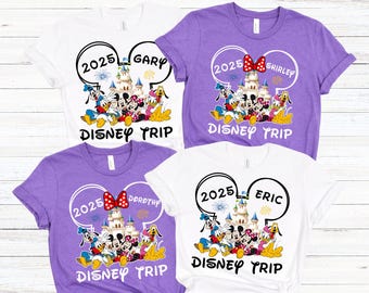 Custom Disney Trip 2025 Shirt, Disney Squad Shirt, Personalized Disney Vacation 2025 Shirt, Disney Family Matching T-Shirt, Disney Crew Tees