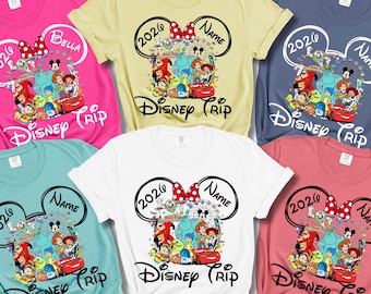 Custom Name Disney Family Vacation 2026 Shirts, Personalized Disneyworld Trip 2026 Shirt, Disney Group Shirts, Custom Disney Crew Shirt