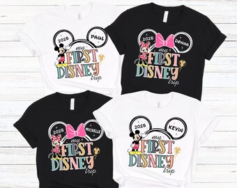 My First Disney Trip Shirt 2025, Personalized My First Disney Trip 2025 T-Shirt, Custom Disney Vacation Shirts, Matching Disney Trip Tee