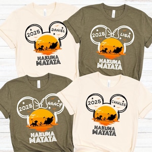 Disney Hakuna Matata 2025 Shirt, Personalized Disney Family Safari T-Shirt, Animal Kingdom Matching Tee, Custom Disney Animal Kingdom Shirt