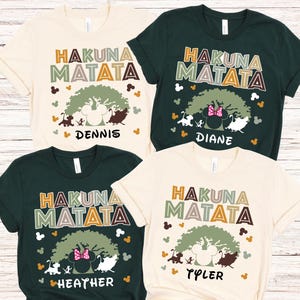 Custom Disney Hakuna Matata Shirt, Disney Animal Kingdom Matching Shirt, Disney Safari Tshirt, Personalized Disney Animal Kingdom Family Tee