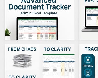 Geavanceerde documenttracker voor administratieve professionals – Excel-sjabloon | Office-documentbeheer | Documenttracker direct downloaden