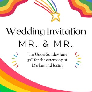 Convite de casamento do Orgulho