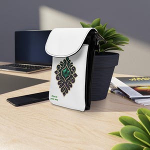 Cartera para celular: elegante cartera para uso diario, festivales, viajes, regalos y comodidad. Cartera pequeña con bolsillo para el teléfono.