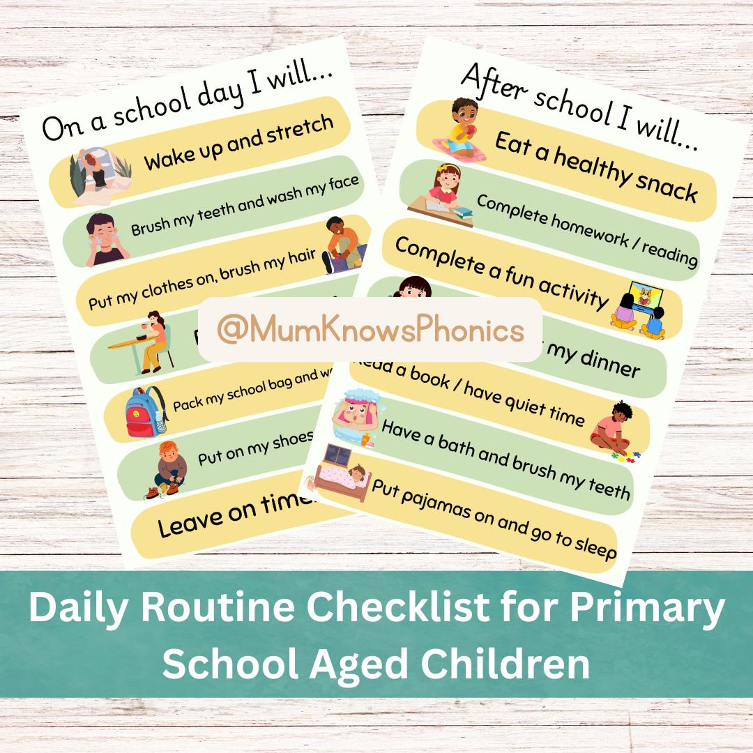 Visual Routine Chart | Before & After School, Kids (PDF) - Etsy