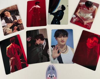Tarjeta fotográfica de Bang Chan de Stray Kids Railway | Kpop SKZ estilo oficial PC | Tarjeta coleccionable de Bang Chan | Stay Gift | Tarjeta fotográfica Kpop
