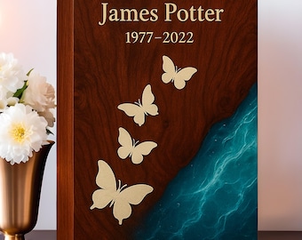 Wooden Urn Box for Human Remains – Suitable for Pets, Male and Female Ashes