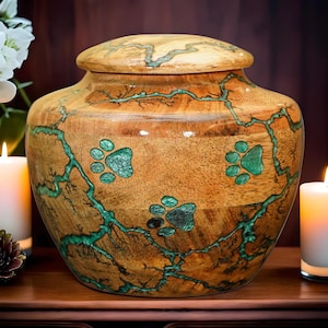 Thunder Design Wooden Cremation urn for pet ashes | Pet Loss Remembered Beautifully: Our Latest Urn Designs | Personalized urn for dog
