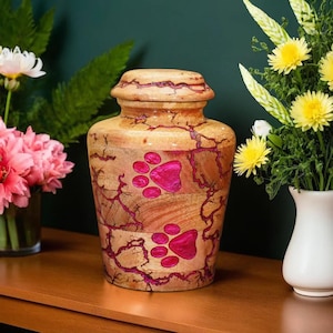Thunder Design Wooden Cremation urn for pet ashes | Pet Loss Remembered Beautifully: Our Latest Urn Designs | Personalized urn for dog