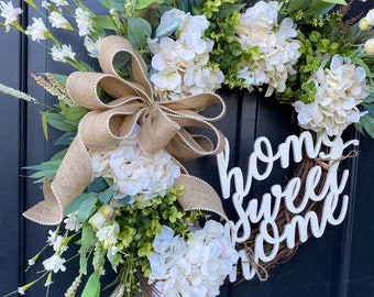 Spring Door Wreath | Welcome | Front Door Wreath | Door Hanger | Year Round Wreath | Door Wreath | Housewarming Gift | Texas Door