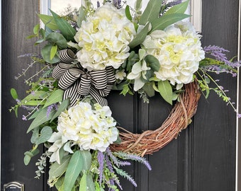 Front Door Wreaths| Wreath for Door|  Wreath| Hydrangea Wreaths| French Country | Texas Door Wreath| Summer Wreath| Lavender Hydrangea