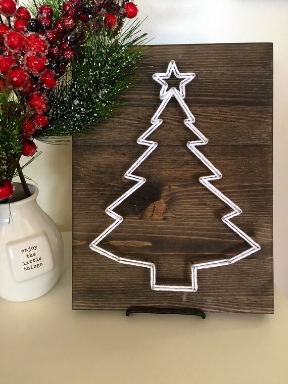string art christmas tree