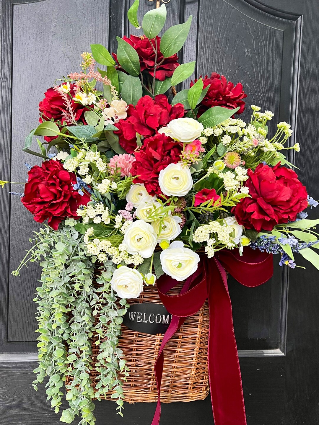 Spring Basket Door Baskets Valentines Day Baskets gift for Her