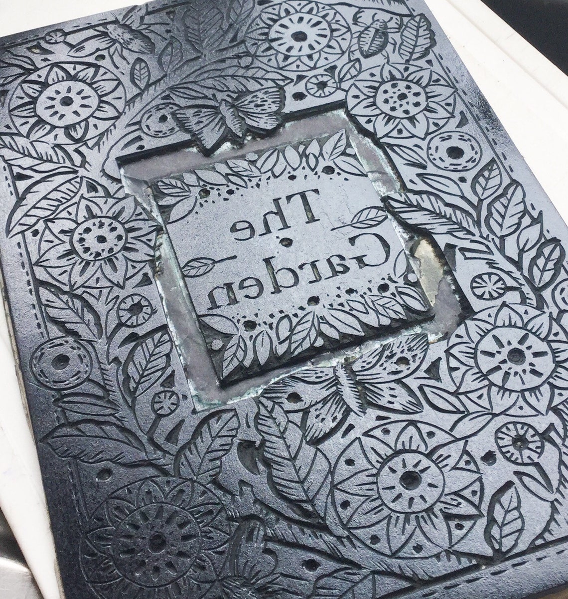 The garden original Lino cut print Etsy