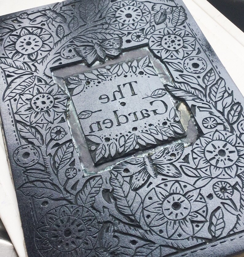 The garden original Lino cut print Etsy