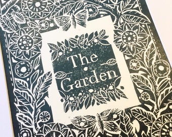 The garden original Lino cut print
