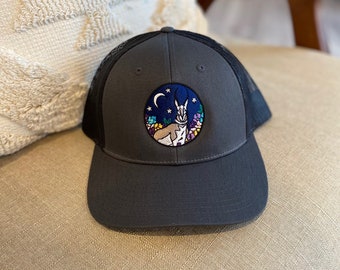 Jarad Barkdoll Art Moon and Fox Trucker Style Hat
