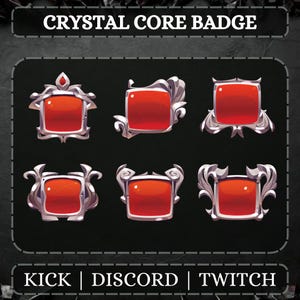 Crystal Core Badges | Subscriber Badges | Twitch Sub/Bit Badges | Cheer Badges | Stream Graphics | Twitch Graphics | Ready To Use.