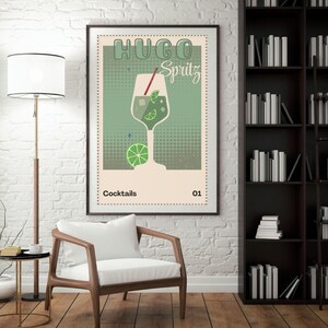 Póster de cócteles - Póster de Hugo Spritz