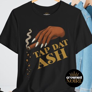 Chemise cigare noire pour femme Tap Dat, t-shirt élégant