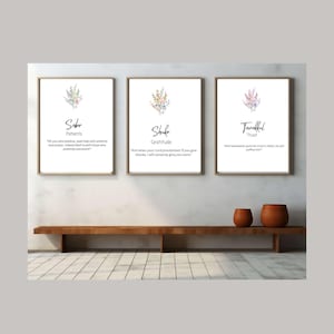 3 Piece Islamic Wall Art. Printable Wall art. Sabr Shukr Tawakkul Digital  Download Printables