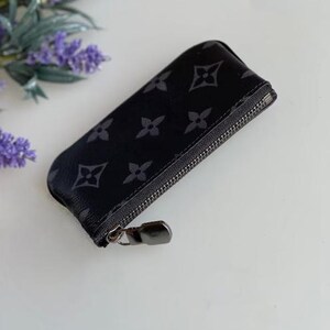 Handmade Key Pouch, Luxury Coin Purse, Keyring Wallet, Monogram Leather Purse, Keyholder, Wallet for Women, Gift Wallet for Women