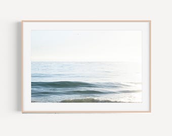 Dreamy Beach Waves Photography Print, Coastal Fine Art, Ocean Photo, Beach House Decor