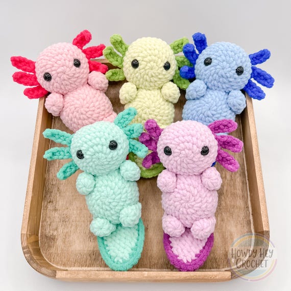 Baby Axolotl Plushie | Handmade Axolotl | Custom Colors