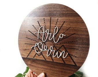 Name Sign / Design Your Own! / Walnut Wood Sign