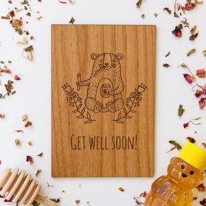 Beterschap | Houten wenskaart