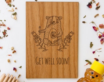 Get Well Soon | Wood Greeting Card