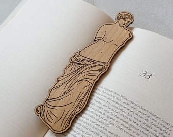 Neoclassical Woman Statue | Wood Bookmark