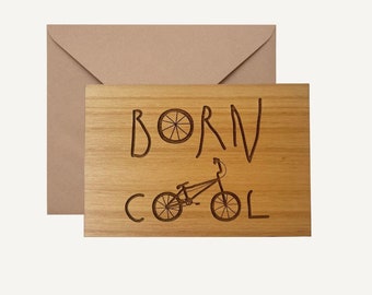 Born Cool | Wood Greeting Card